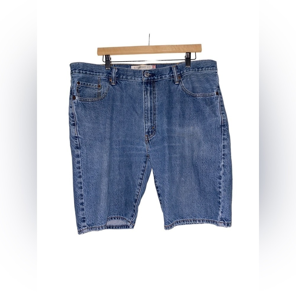 Levi’s 505 Men‎ Straight Fit Leg Medium Wash Denim Jeans Sz 38 Short 10" Inseam
